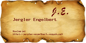 Jergler Engelbert névjegykártya